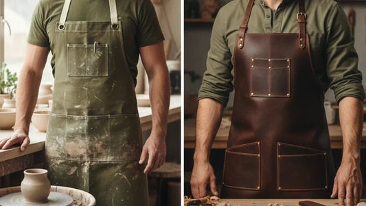 canvas vs leather apron