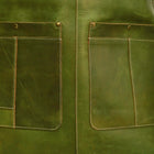 Artisan Green Garden Leather  Apron With Straps