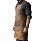 Leather Espresso Shield Barista Apron