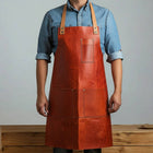 Orange Artist Leather Apron For Men