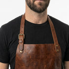 Plain leather grilling apron
