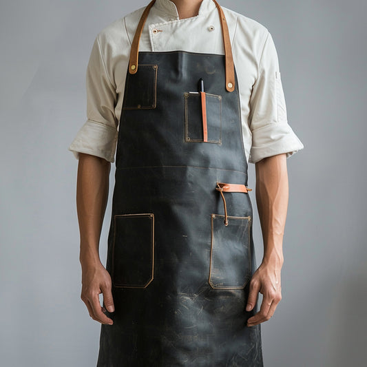 BBQ Savior leather grilling apron