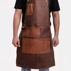brown apron for carpenter