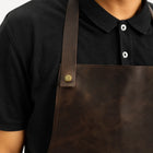 Brown leather blacksmith fireguard apron