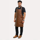 men blacksmith forge guard leather apron