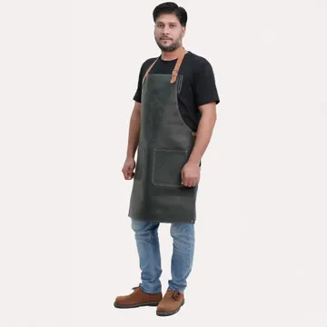 Black apron for cooking