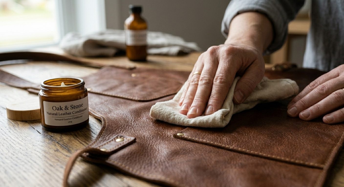 cleaning an apron