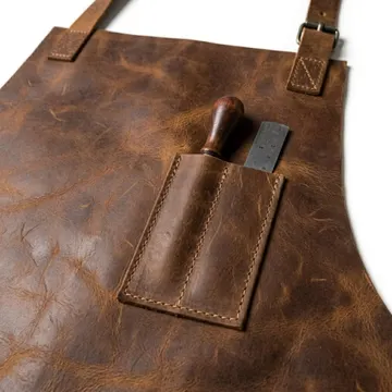 leather iron shield apron