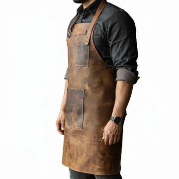 Leather Espresso Shield Barista Apron