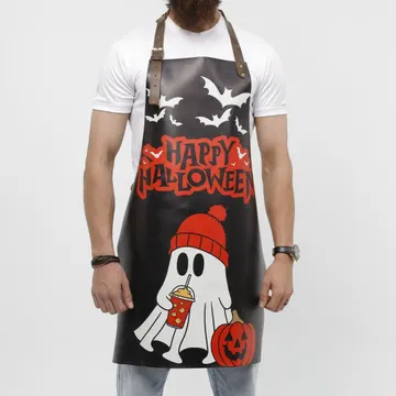 Spooky Halloween Printed Cowhide Apron