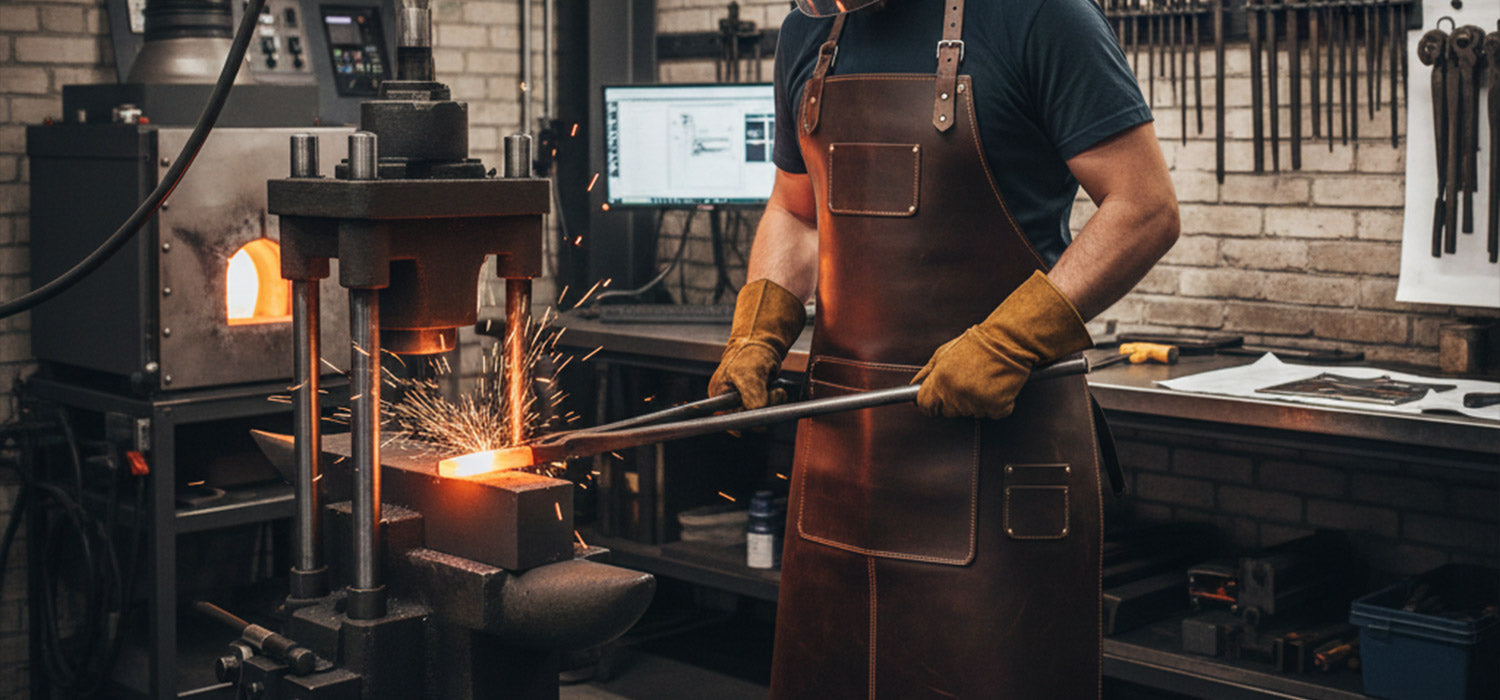heavy duty leather apron