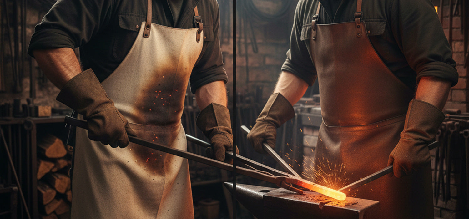 leather vs canvas apron