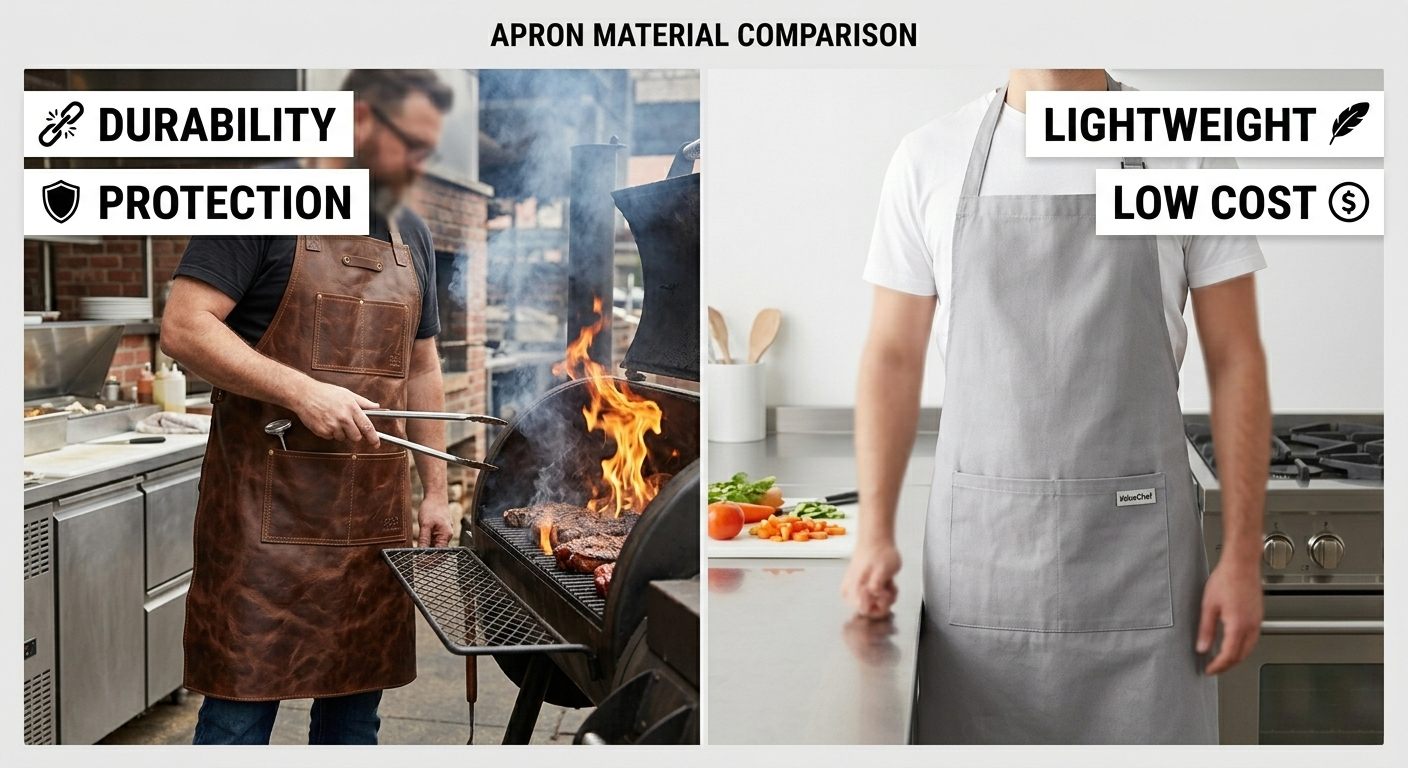 canvas vs leather apron