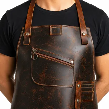 barber trim master leather apron