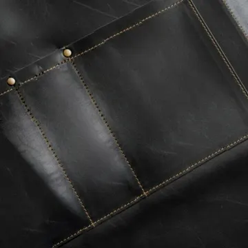bartender leather apron black