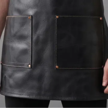 bbq leather grilling apron