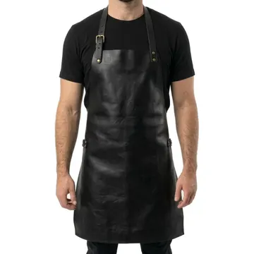 black leather apron for bbq