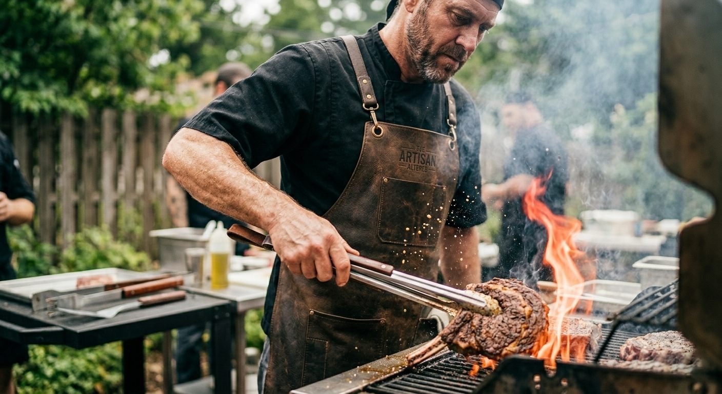 leather chefs apron