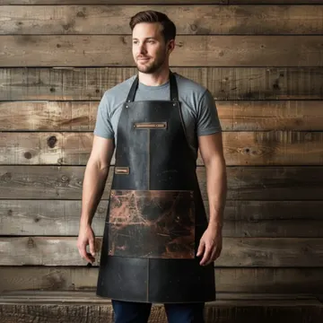 leather DarkBrew Barista Apron