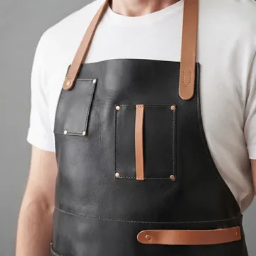 leather grilling apron