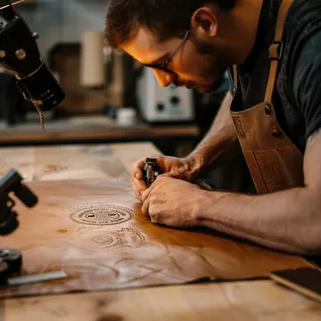 mending leather engraving